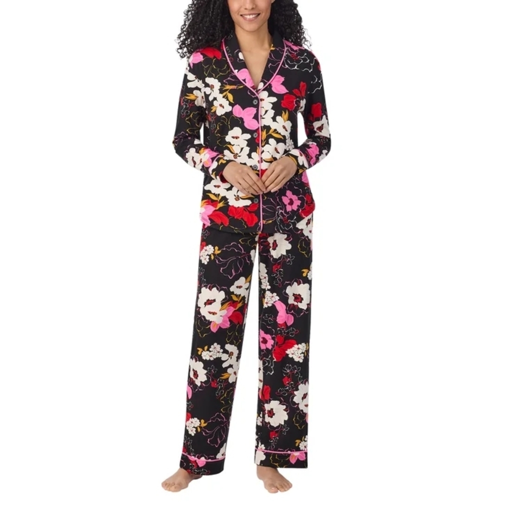 Room Service Floral Women's Pajama Set Shawl Collar Size‎ XS